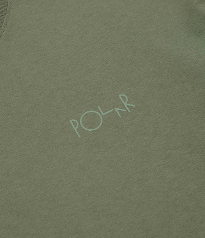 Polar Contrast Stroke Logo T-Shirt in Moss Green