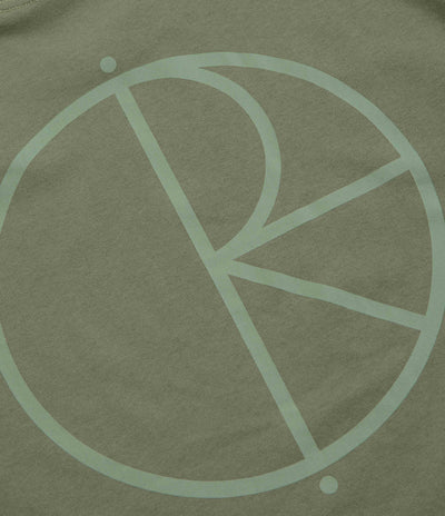 Polar Contrast Stroke Logo T-Shirt in Moss Green