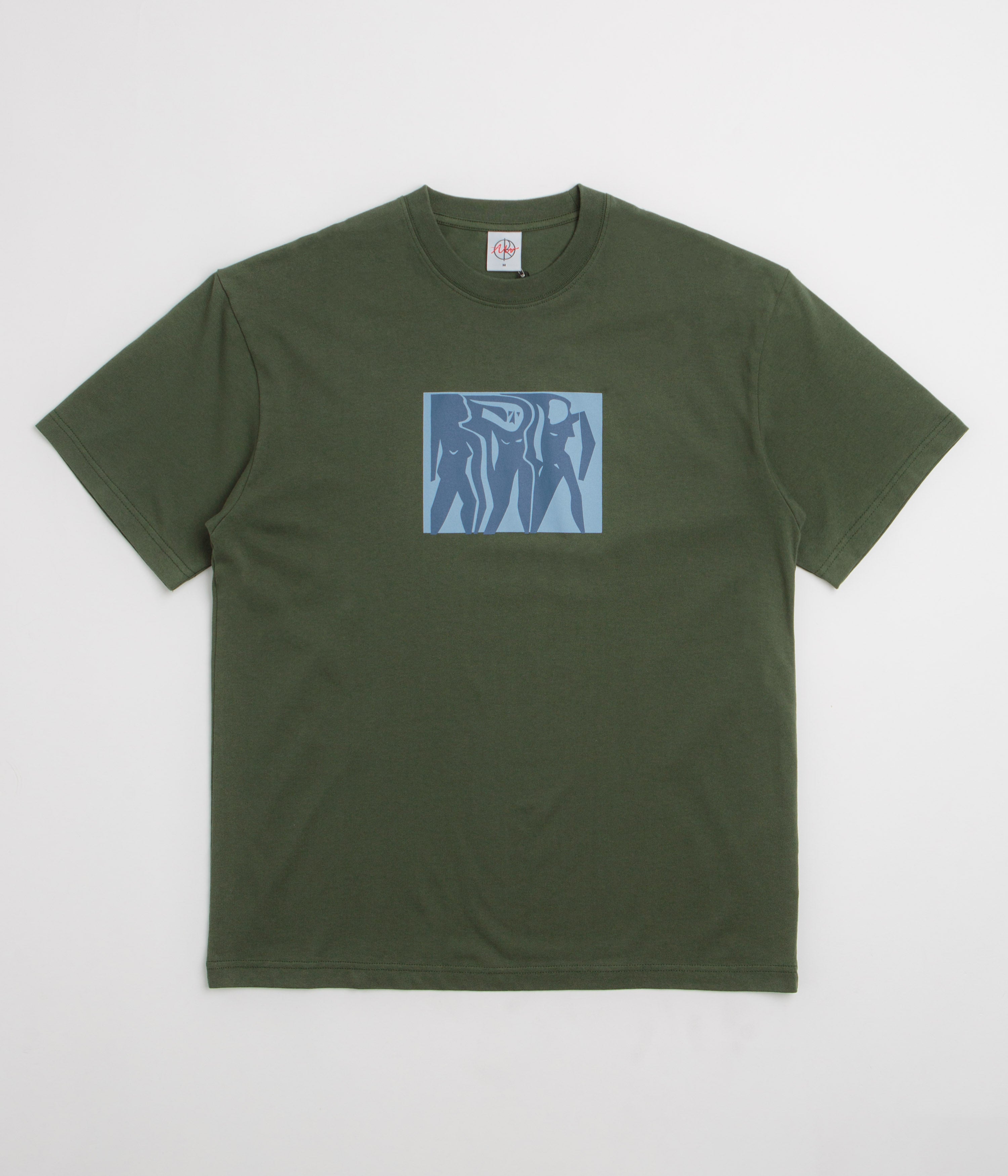 Polar Cut Outs T-Shirt in Dark Olive