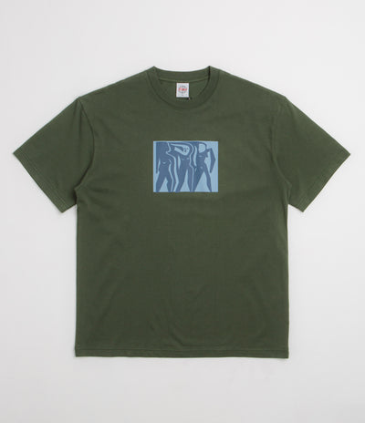 Polar Cut Outs T-Shirt in Dark Olive