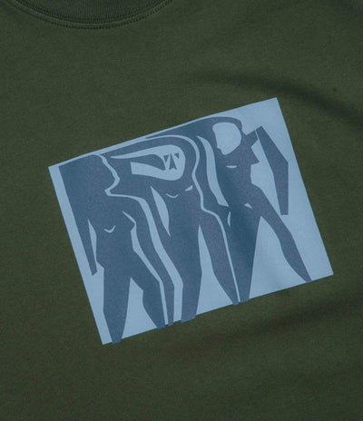 Polar Cut Outs T-Shirt in Dark Olive