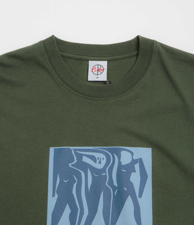 Polar Cut Outs T-Shirt in Dark Olive