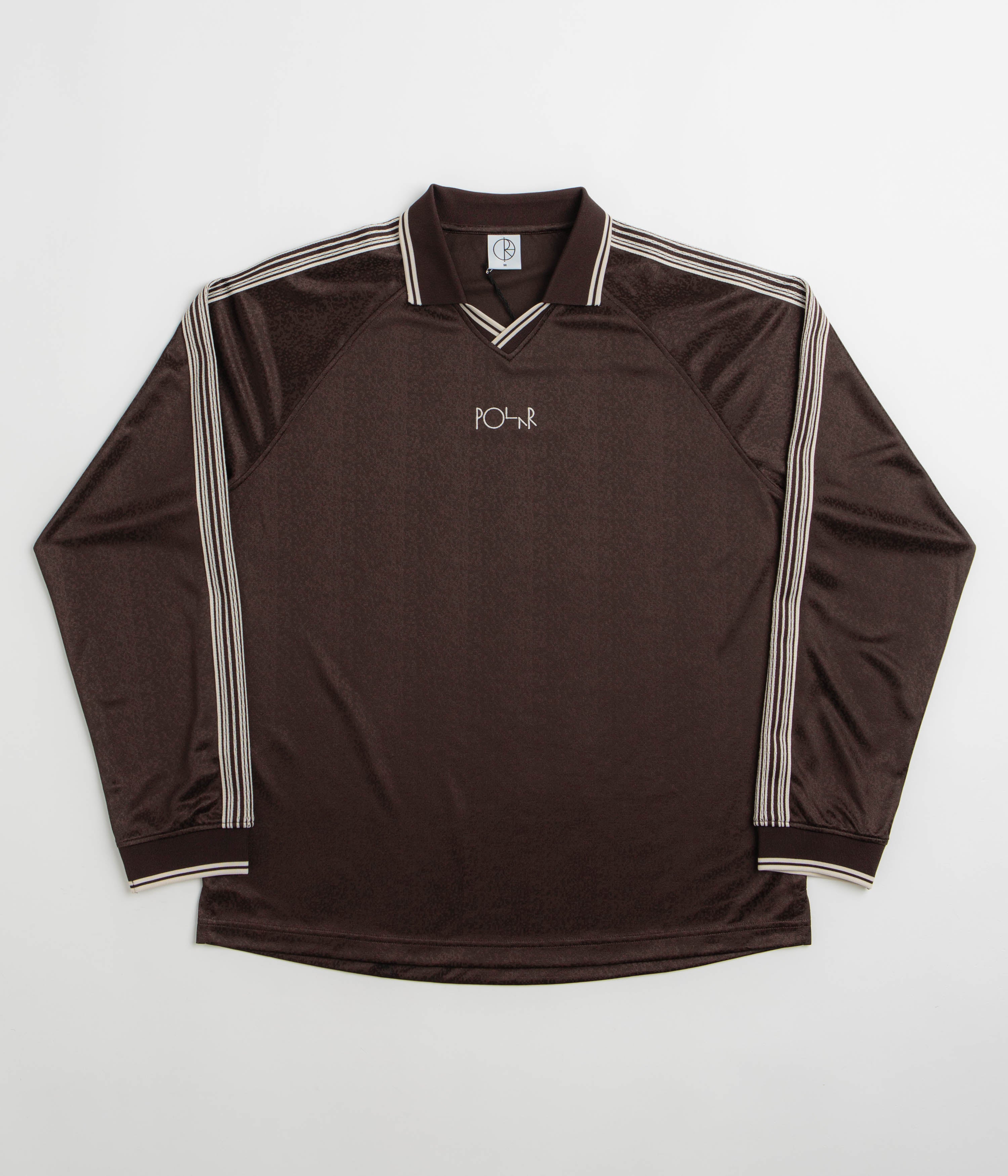 Polar Davie Long Sleeve Polo Shirt - Chocolate / Ivory