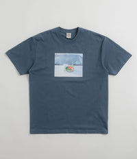 Polar Dead Flowers T-Shirt in Grey Blue
