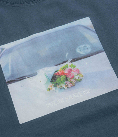 Polar Dead Flowers T-Shirt in Grey Blue
