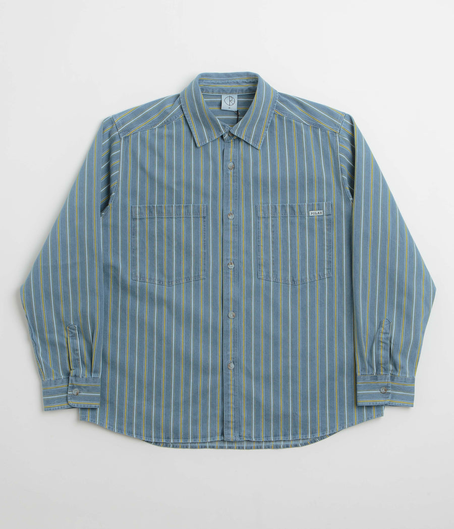 Polar Denim Mike Shirt in Blue and Yellow