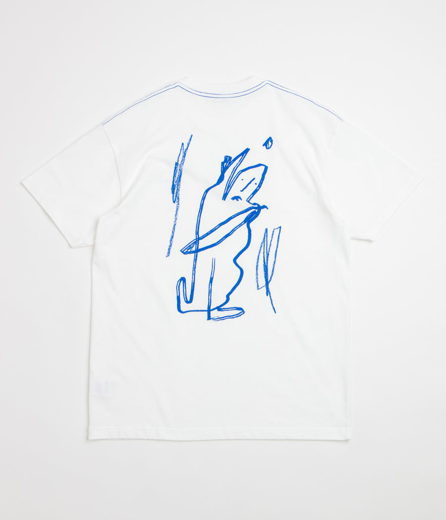 Polar Doodle Contrast T-Shirt - White / Ultramarine