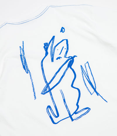 Polar Doodle Contrast T-Shirt - White / Ultramarine