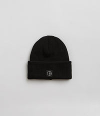 Polar Double Fold Merino Beanie - Black | Flatspot