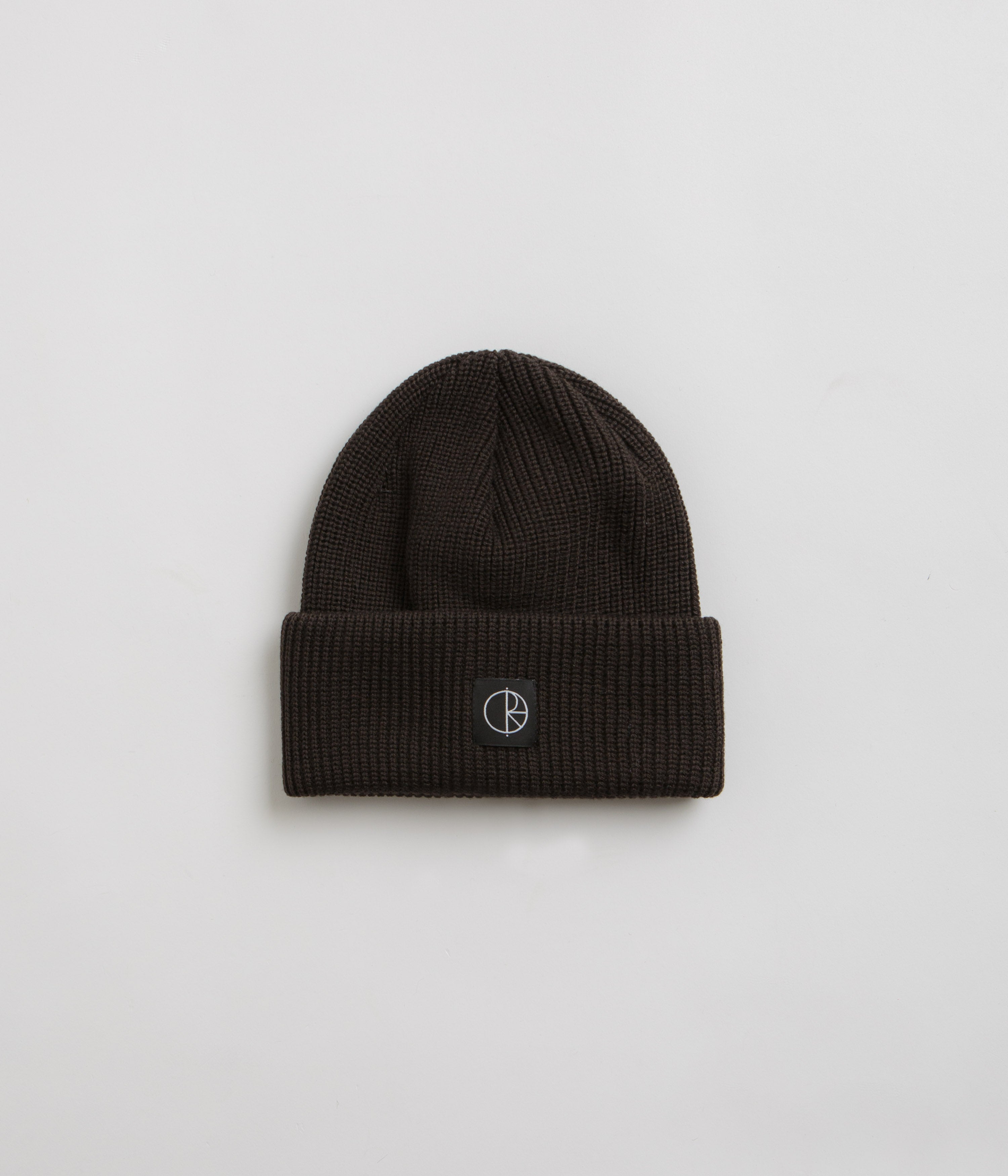 Polar Double Fold Merino Beanie in Brown