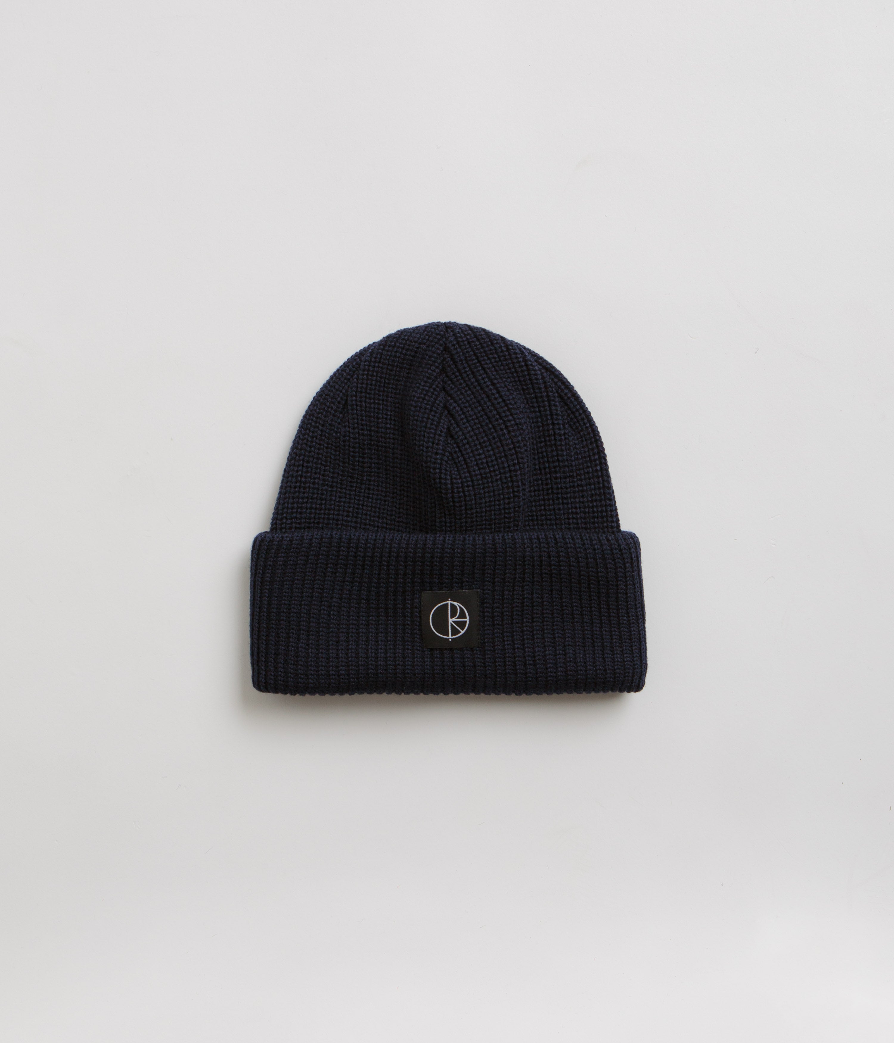 Polar Double Fold Merino Beanie in Navy