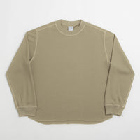 Polar Dylan Long Sleeve T-Shirt in Khaki Green and Taupe thumbnail