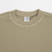 Polar Dylan Long Sleeve T-Shirt in Khaki Green and Taupe thumbnail