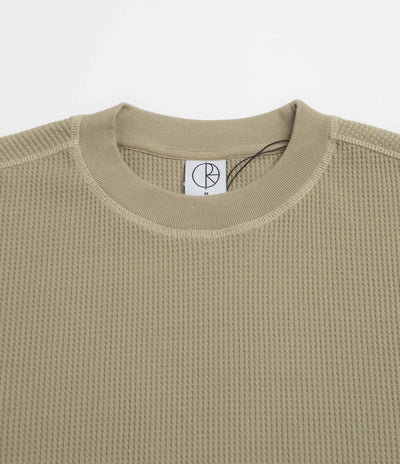 Polar Dylan Long Sleeve T-Shirt in Khaki Green and Taupe
