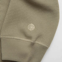 Polar Dylan Long Sleeve T-Shirt in Khaki Green and Taupe thumbnail