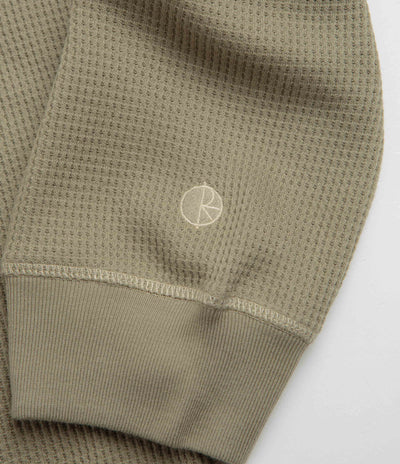 Polar Dylan Long Sleeve T-Shirt in Khaki Green and Taupe