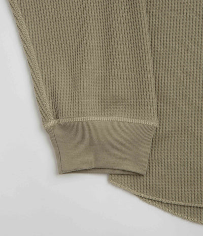 Polar Dylan Long Sleeve T-Shirt in Khaki Green and Taupe