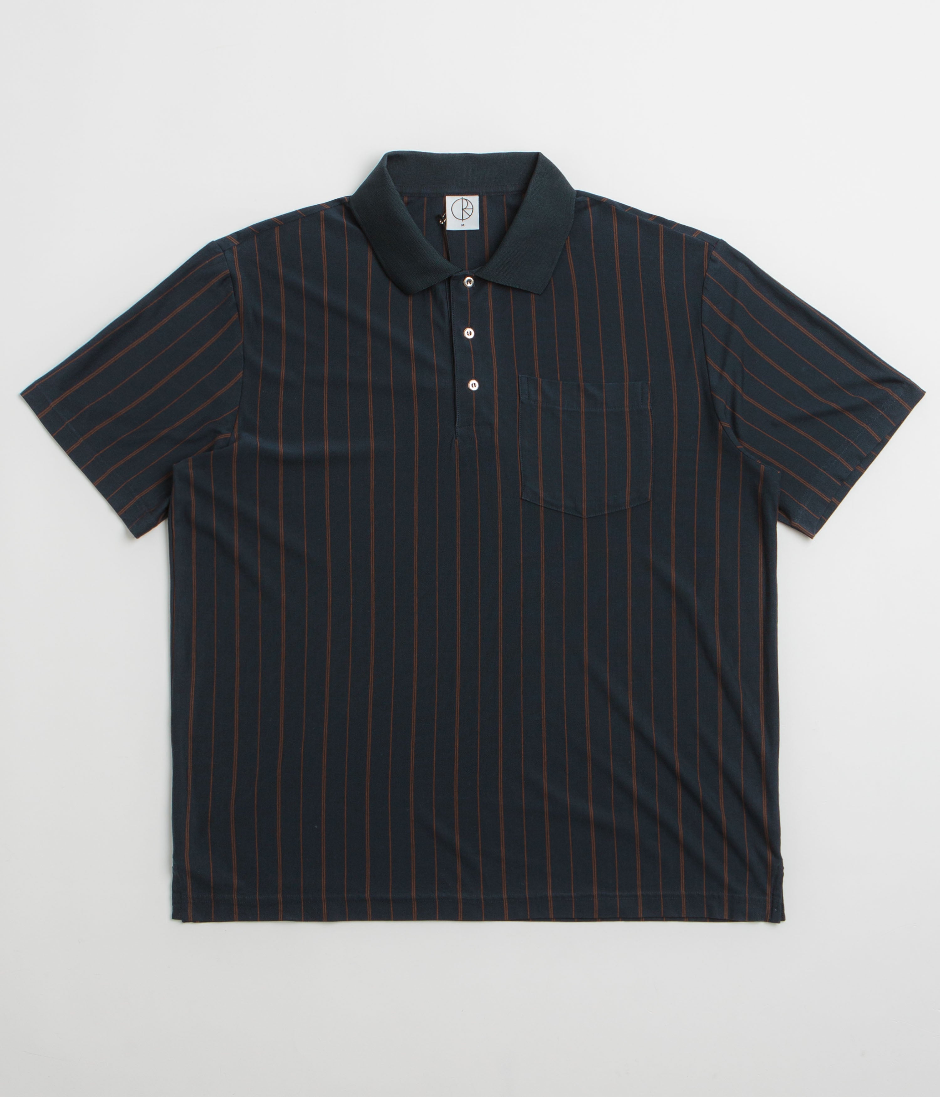Polar Fancy Polo Shirt in Navy and Brown