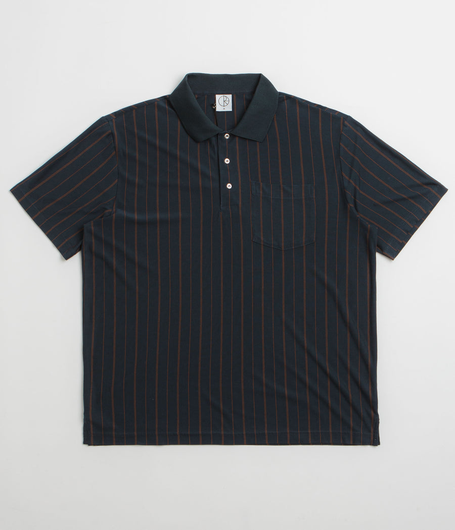 Polar Fancy Polo Shirt in Navy and Brown