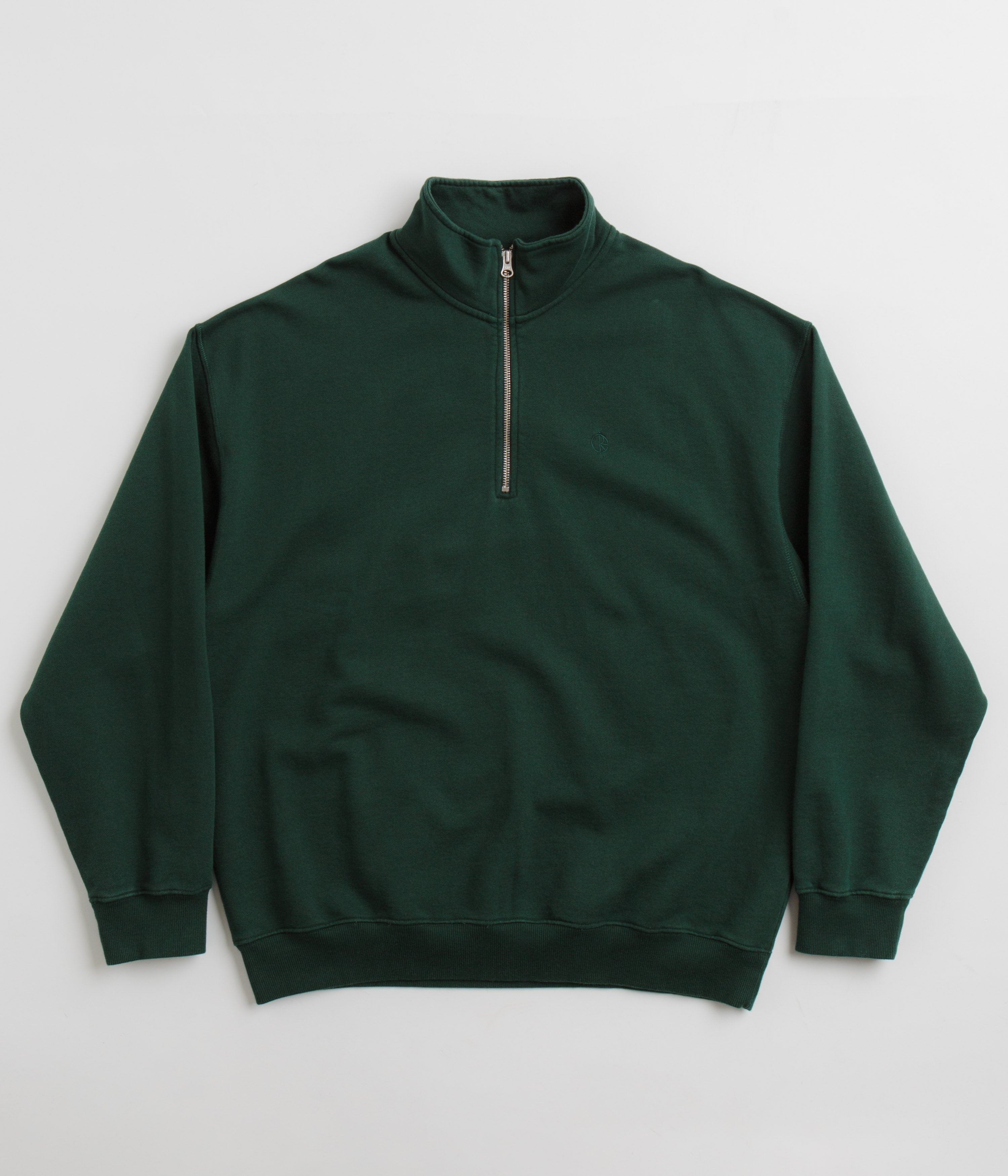 Polar Frankie Half Zip Sweatshirt in Dark Emerald