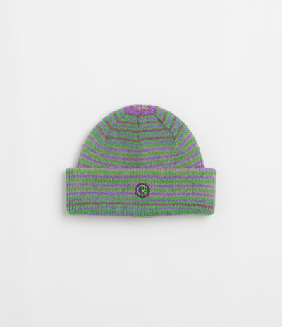 Polar George Beanie in Purple and Green