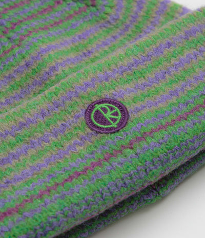 Polar George Beanie in Purple and Green