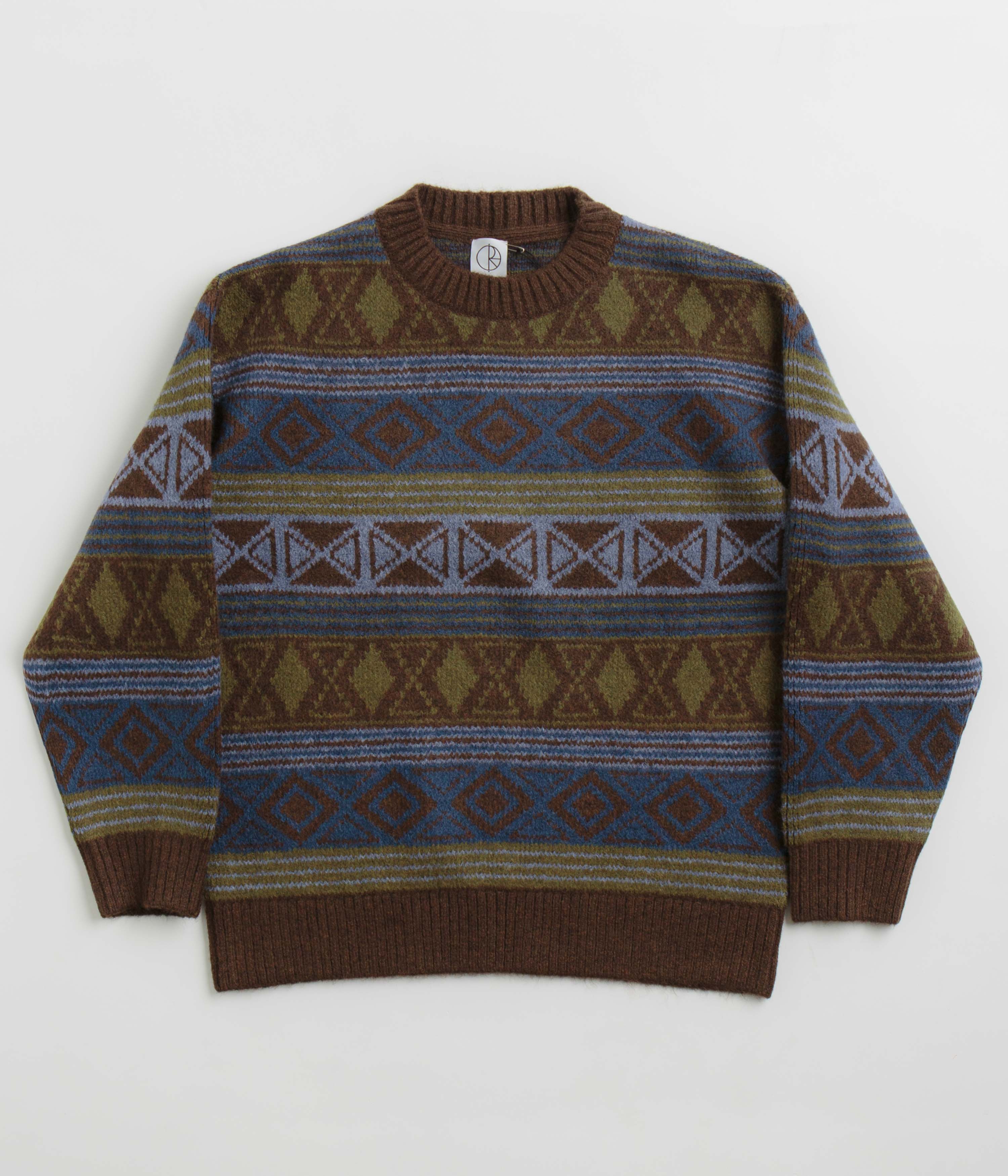 Polar George Sweatshirt in Blue Green Mix