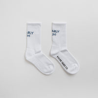 Polar Gnarly Huh Socks in White and Blue thumbnail