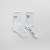 Polar Gnarly Huh Socks - White / Blue thumbnail