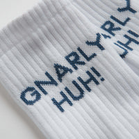 Polar Gnarly Huh Socks in White and Blue thumbnail