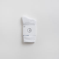 Polar Gnarly Huh Socks in White and Blue thumbnail