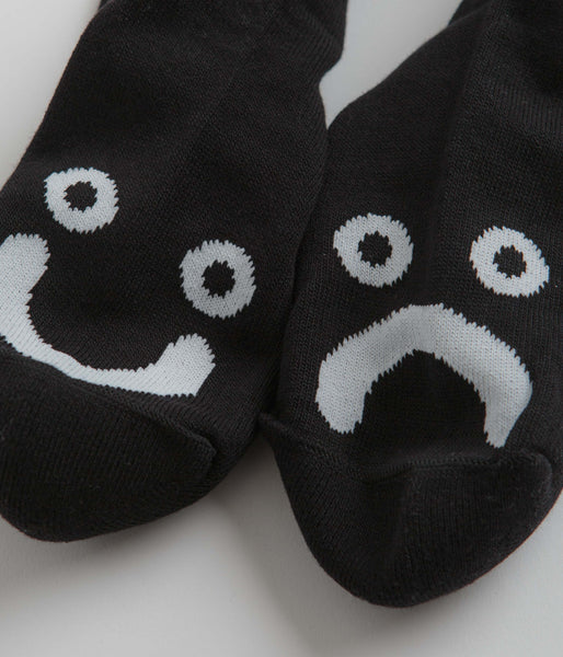 Polar Happy Sad Classic Socks - Black | flatspot