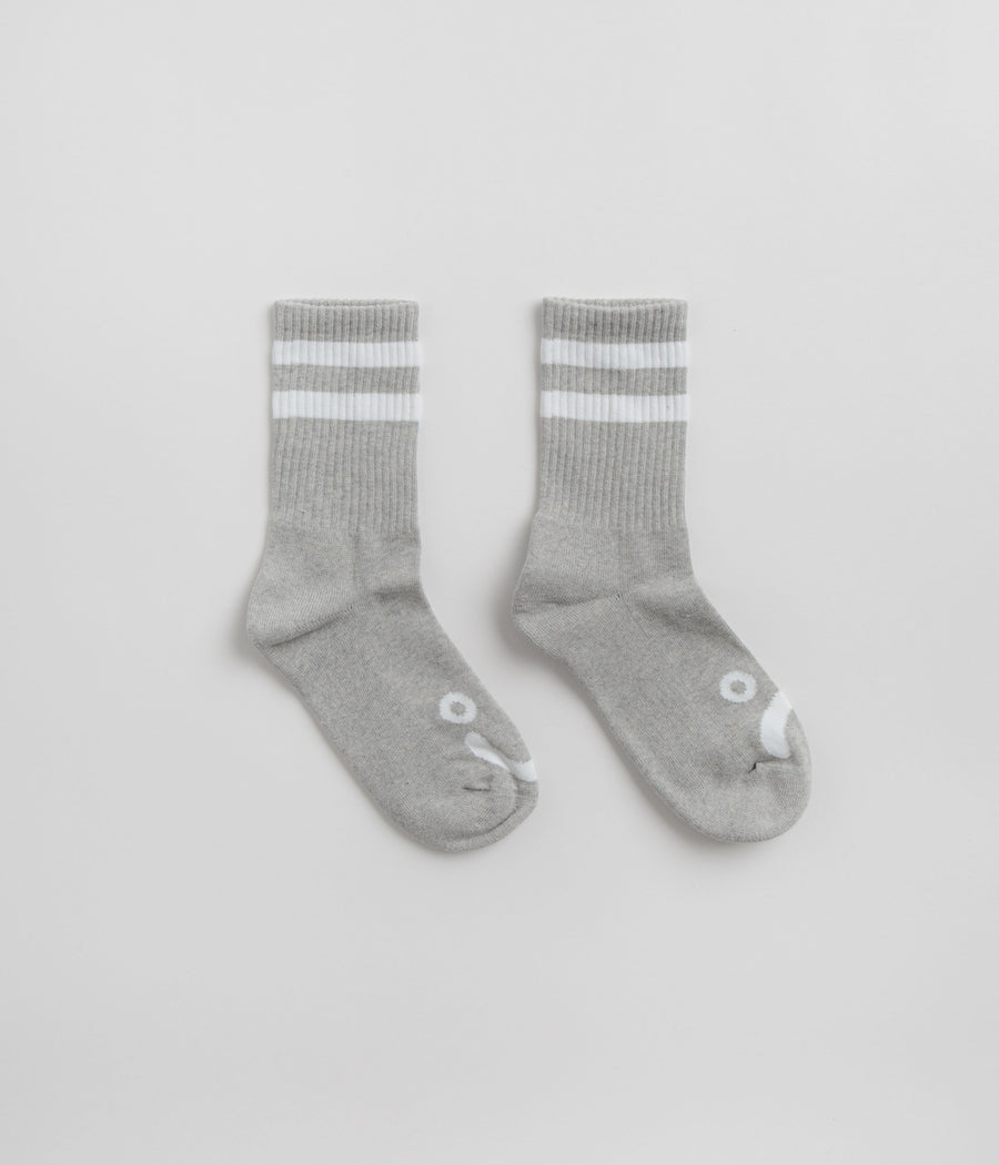 Polar Happy Sad Classic Socks in Heather Grey