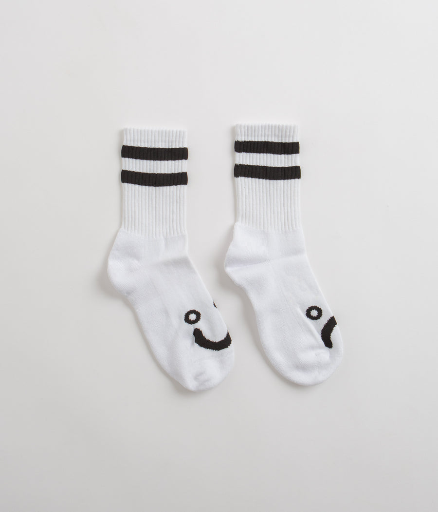 Polar Happy Sad Classic Socks in White