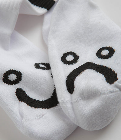 Polar Happy Sad Classic Socks - White