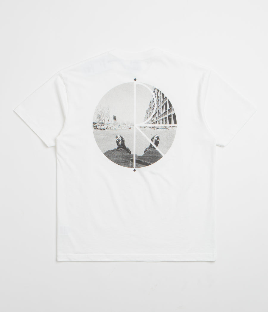 Polar Happy Sad Fill Logo T-Shirt in White and White