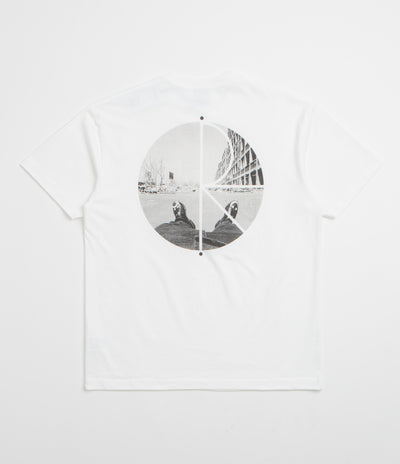 Polar Happy Sad Fill Logo T-Shirt in White and White