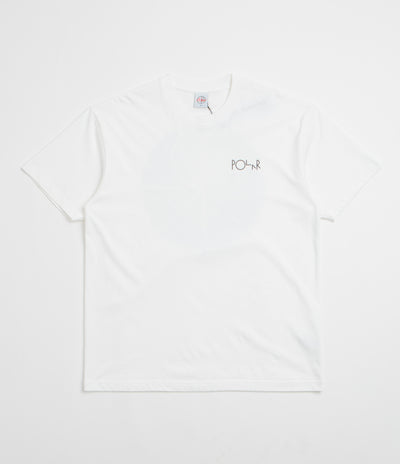 Polar Happy Sad Fill Logo T-Shirt in White and White