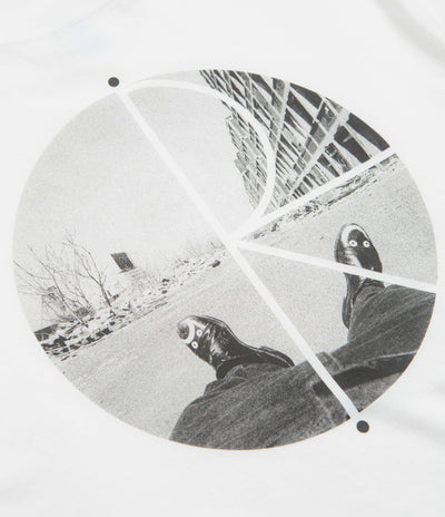 Polar Happy Sad Fill Logo T-Shirt in White and White