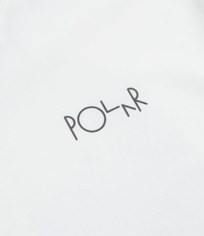Polar Happy Sad Fill Logo T-Shirt in White and White