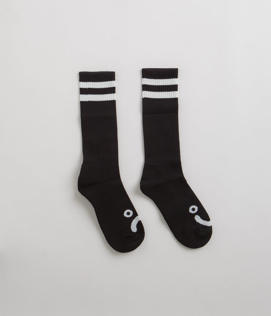 Polar Happy Sad Long Socks - Black