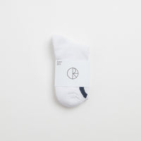 Polar Happy Sad Long Socks - White / Navy thumbnail