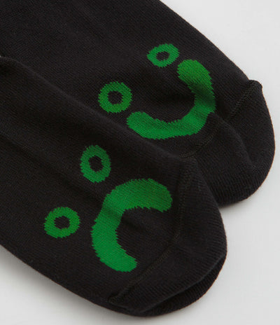 Polar Happy Sad Socks in Black and Green