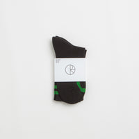 Polar Happy Sad Socks in Black and Green thumbnail