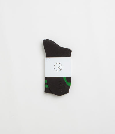 Polar Happy Sad Socks in Black and Green