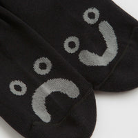 Polar Happy Sad Socks in Black and Heather Grey thumbnail