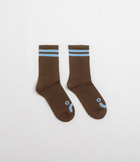 Polar Happy Sad Socks in Brown and Blue
