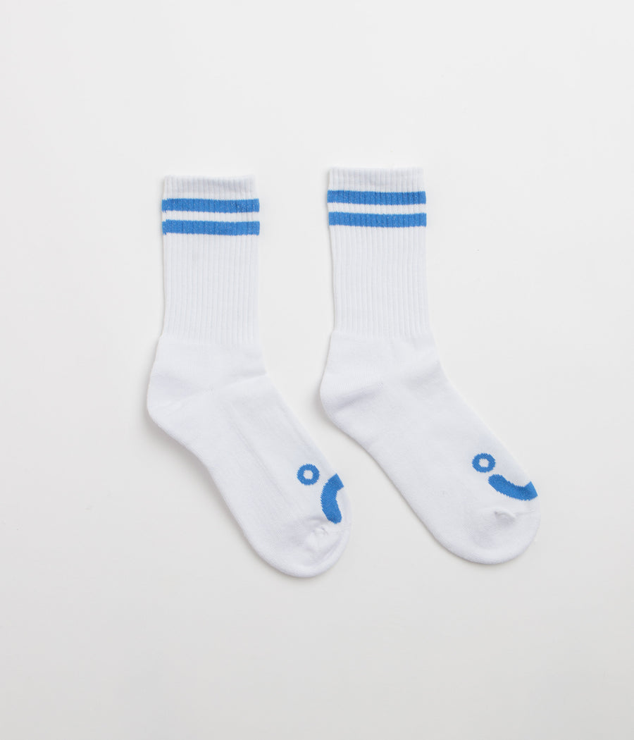 Polar Happy Sad Socks - White / Blue
