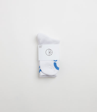 Polar Happy Sad Socks - White / Blue