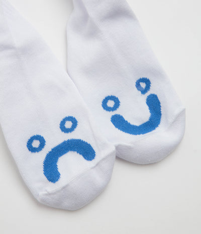 Polar Happy Sad Socks - White / Blue